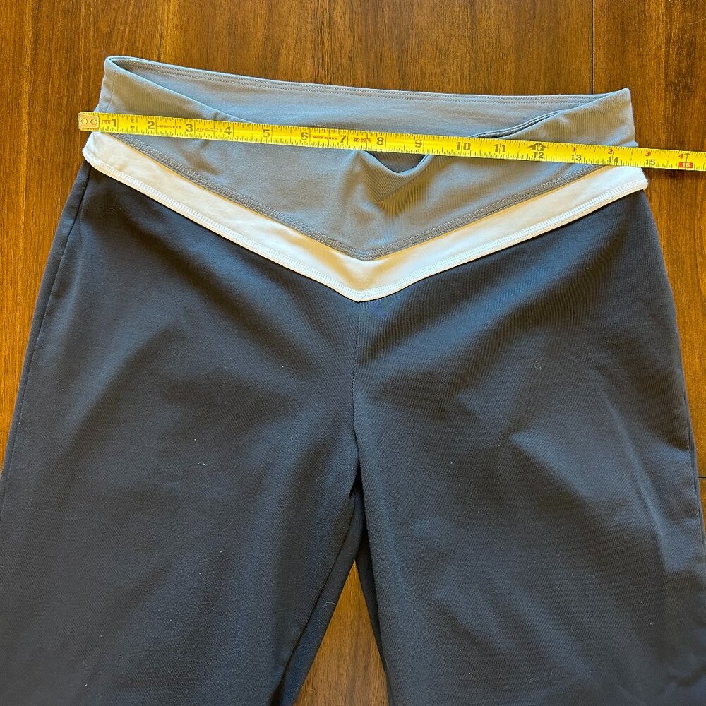 VSX Black Bootcut Flare Pants with Gray & White Waistband - Picture 6 of 11
